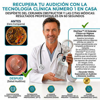 OtoClear™ - Irrigador de Oídos Clínico