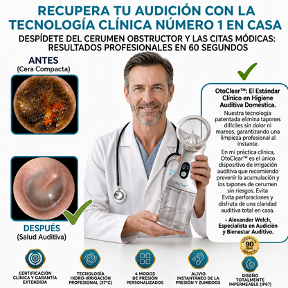 OtoClear™ - Irrigador de Oídos Clínico